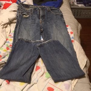 Men's American low rise boot jeans.